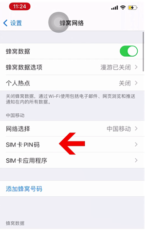 庄河苹果14维修网分享如何给iPhone14的SIM卡设置密码 